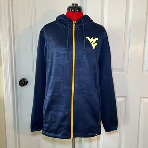 West Virginia Full Zip Blue & Yellow Sweatshirt / Jacket Mens Large